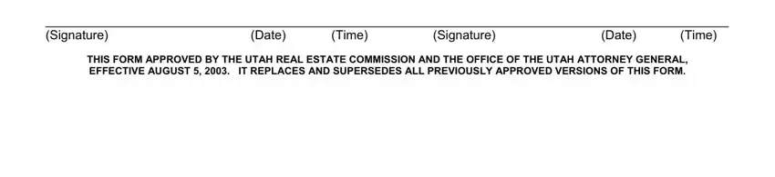 Filling out part 3 of utah real estate addendum