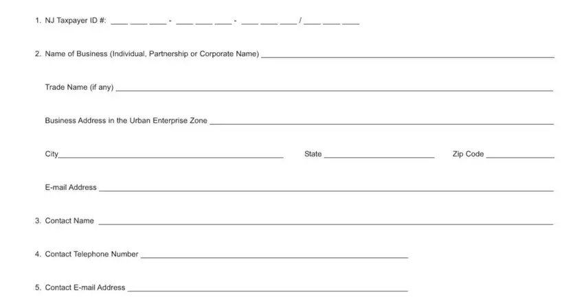 Step no. 1 in filling out uz 5 sb