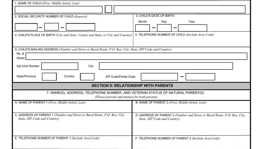 Part # 1 in filling out number veterans certain