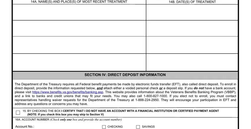 Stage # 4 in filling out number veterans certain