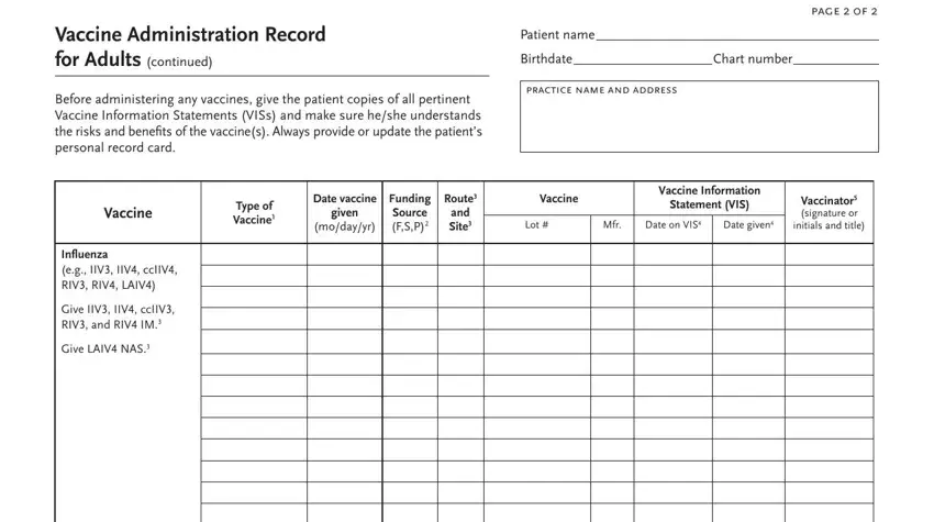Step # 3 in submitting immunization record
