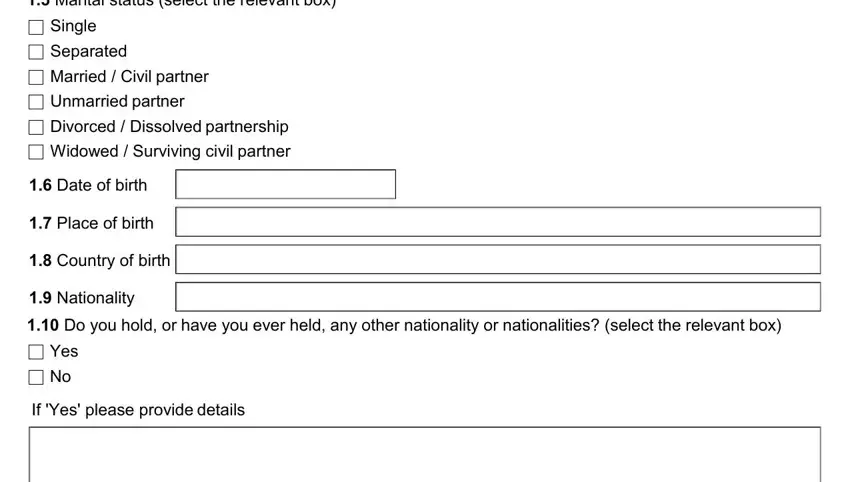 Step number 3 in filling out vaf4 form