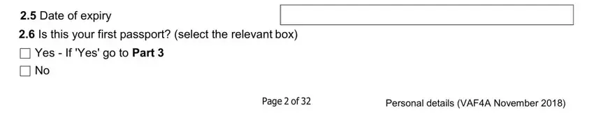 Stage # 5 in submitting vaf4 form