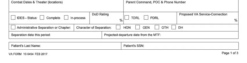 Filling out segment 3 in va form referral
