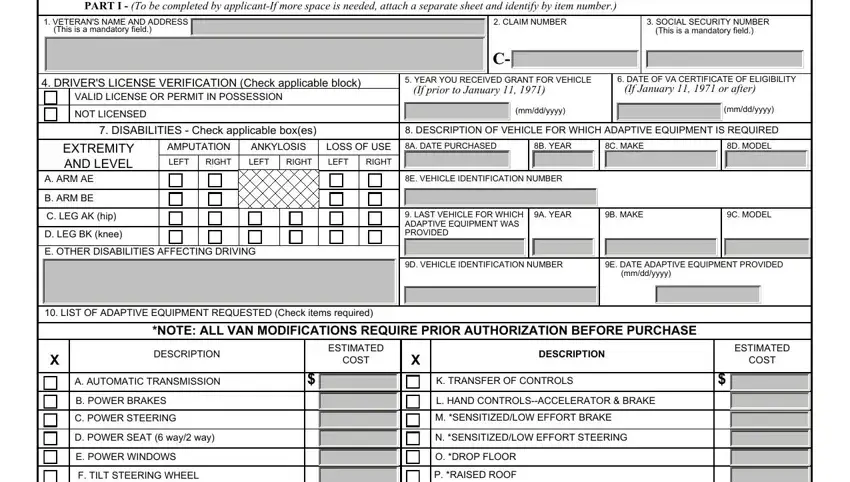 10 1394 va form completion process described (stage 1)