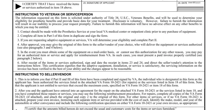 Step no. 4 in completing 10 1394 va form