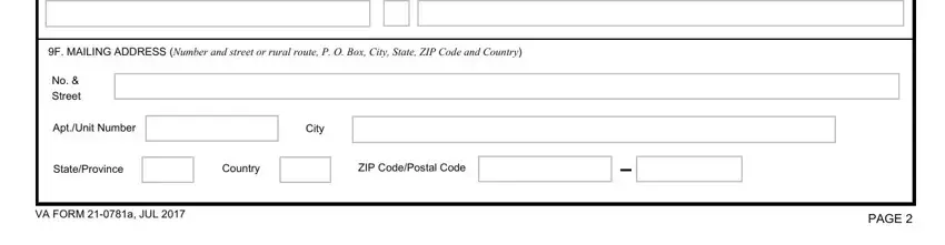 Part no. 5 for filling out how to va support ptsd