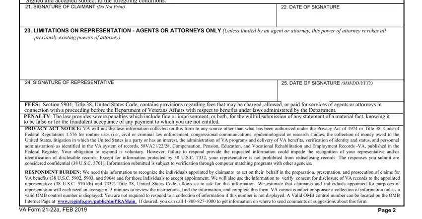 Find out how to fill in va form 21 22a fillable portion 4