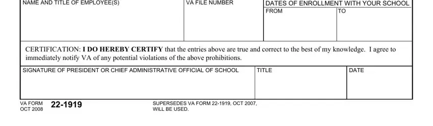 Tips on how to fill in form 22 1919 proprietary schools stage 2