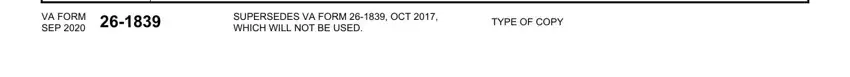 Filling out part 4 of form va inspection printable