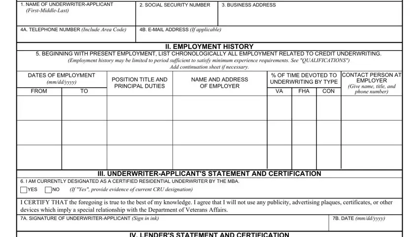va underwriter writing process shown (part 1)