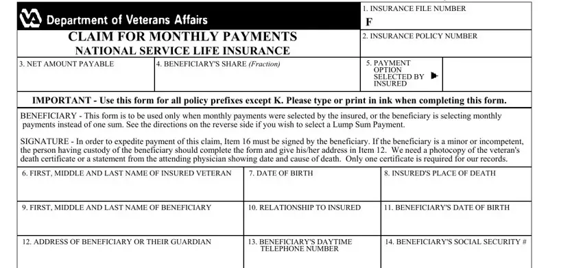 The way to prepare Va Form 29 4125A stage 1