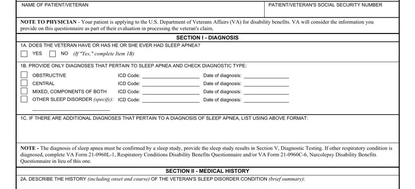 The right way to fill out dbq sleep apnea part 1