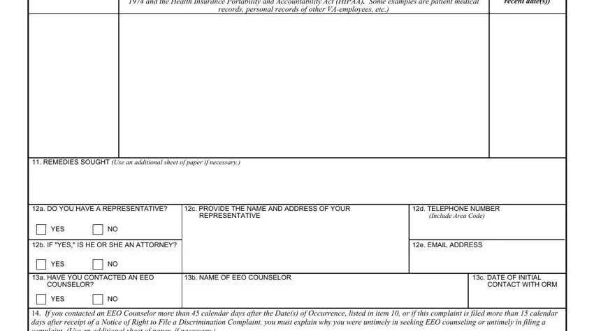 The best ways to complete eeo complaint form step 2