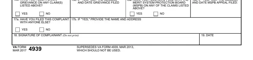Ways to complete eeo complaint form portion 3