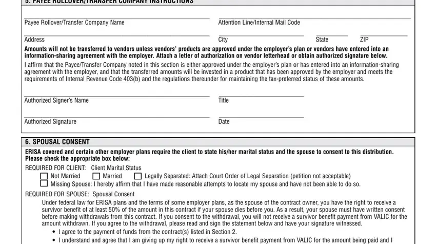 REQUIRED FOR SPOUSE Spousal Consent, Date, and ERISA covered and certain other in aig transfer out form