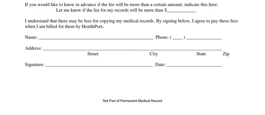 Stage number 1 for filling out vanderbilt authorization release