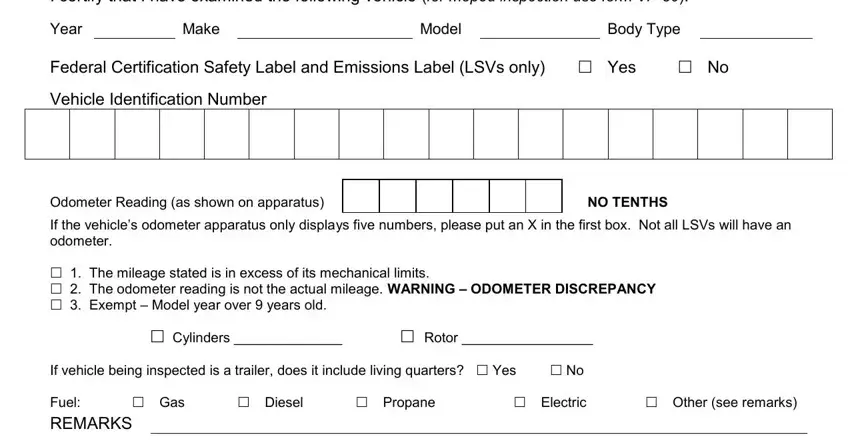 nevada vin inspection form completion process explained (stage 1)