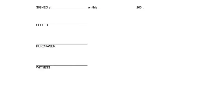Part # 2 in filling in vehicle sale agreement word south africa