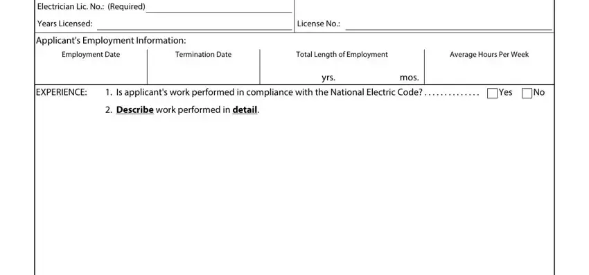 Completing section 2 in hawaii experience verification