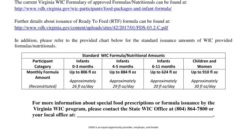 Stage no. 1 for completing virginia wic 395 fillable