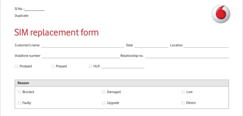 Writing segment 1 in vodafone sim replacement online india