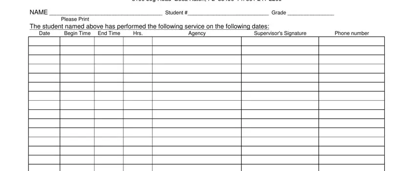 How one can prepare community service sheet step 1