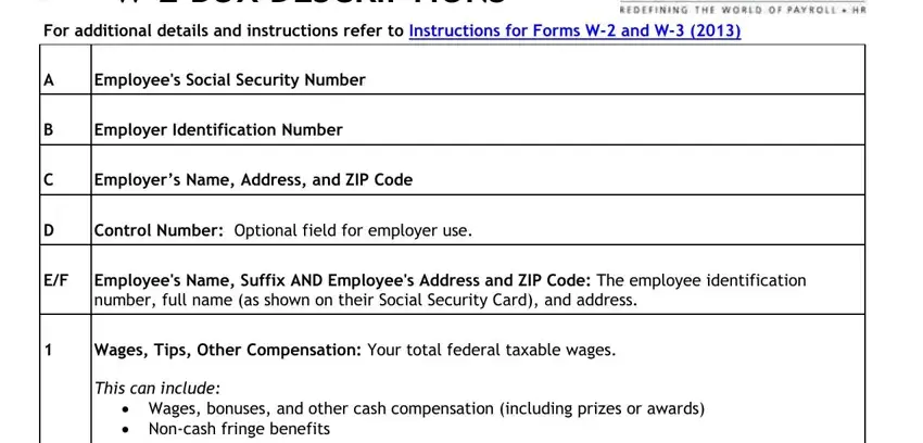 Stage # 1 for filling out paylocity w2
