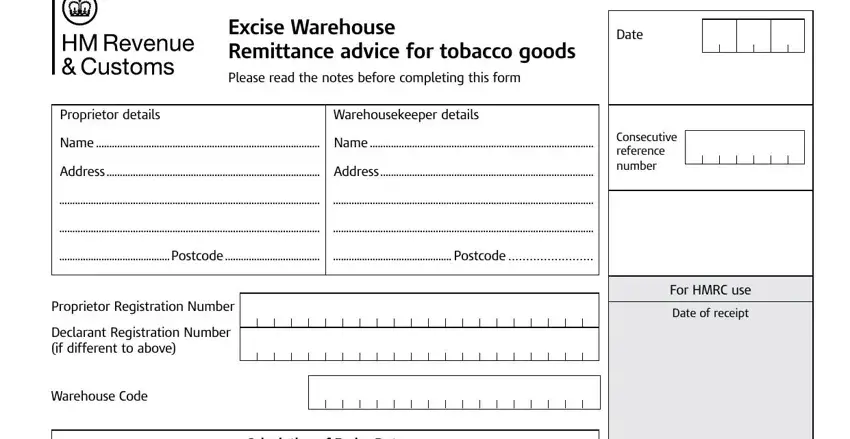 Stage no. 1 for filling out w6 form online