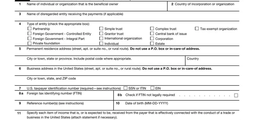 Best ways to fill in W 8Eci Form step 1