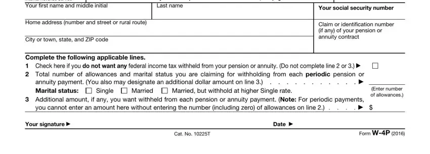 Filling out section 4 of distributions