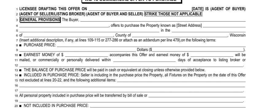 commercial real estate offer to purchase form completion process clarified (part 1)
