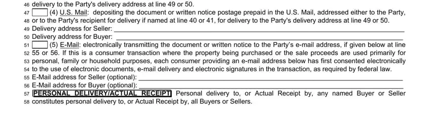 Step # 3 of completing wisconsin wb 13 vacant land offer to purchase