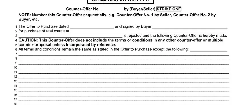 Filling in part 1 of wisconsin 44 form