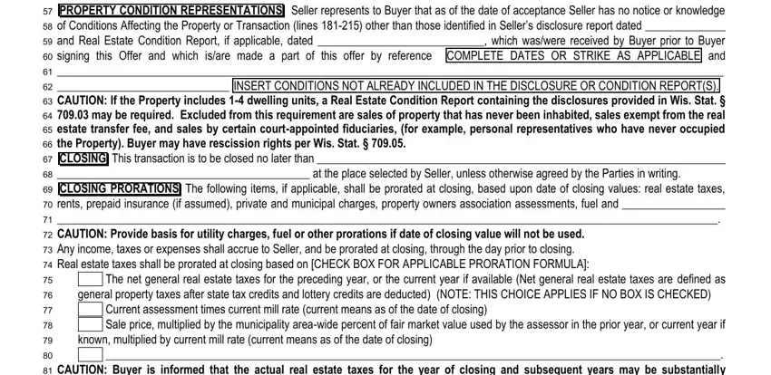 Stage no. 4 for completing commercial real estate offer to purchase form