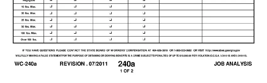 form wc 240a conclusion process described (stage 3)