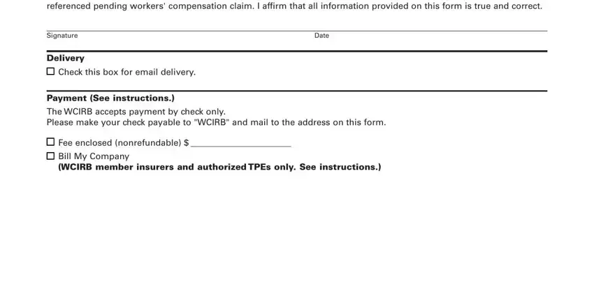 Filling in section 3 of insurer