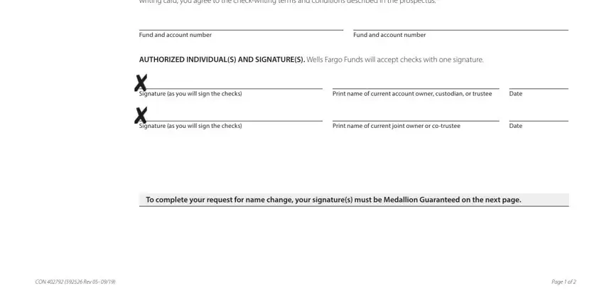 Part # 2 for submitting how to change name on wells fargo account
