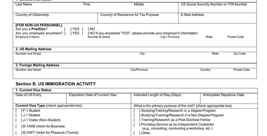 Part number 1 for filling out Wh 1 Form