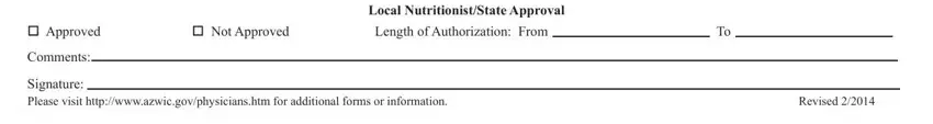 Stage number 3 for filling out arizona wic form