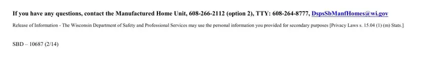 How one can complete Wisconsin Sbd 10687 Form portion 5