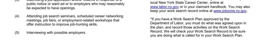 Part number 3 for filling in work search form