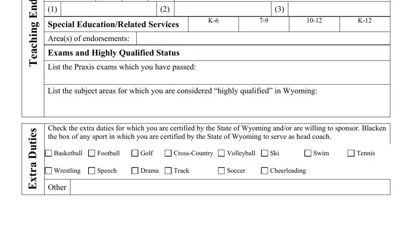 Filling out part 2 in statewide certified