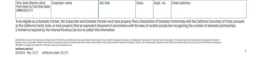 Part # 3 in completing anthem blue cross enrollment