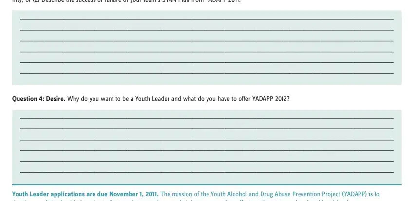 The best way to prepare yadaap youth leader application portion 4
