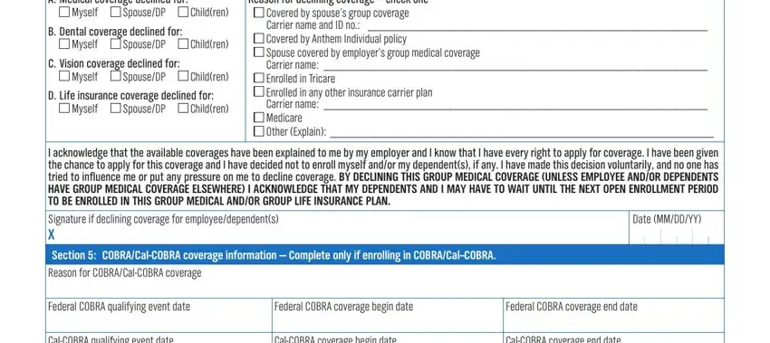 anthem blue cross enrollment completion process shown (stage 5)