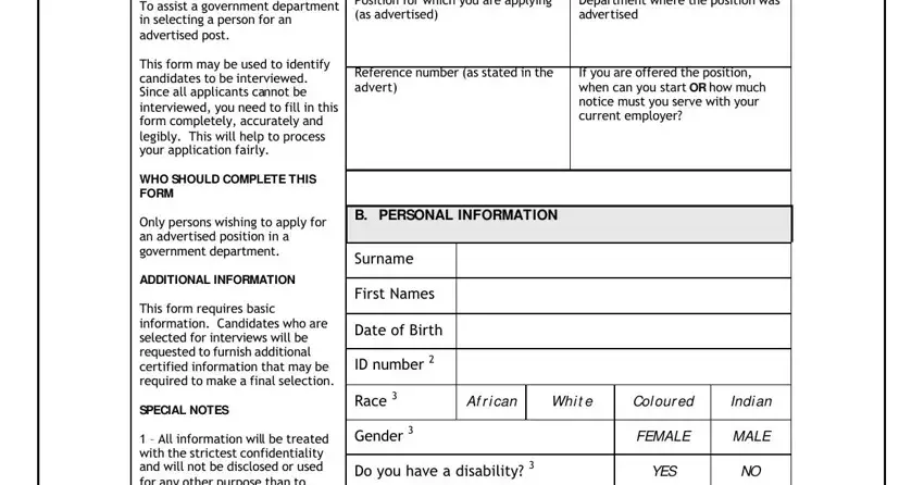 Part number 1 of filling out z83 form download