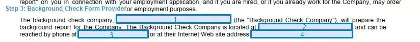 Step 3 to filling out a background check template provider