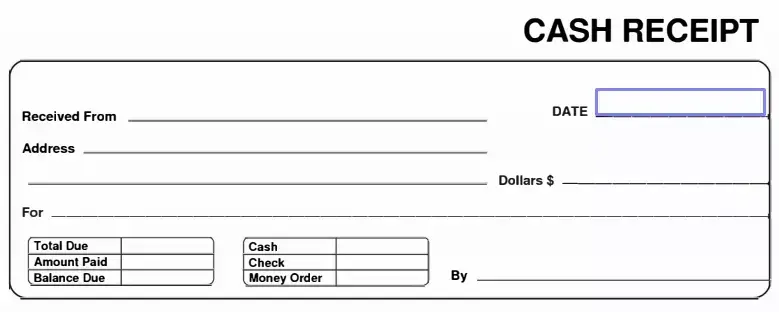 step 2 put the current date on the receipt filling out a cash receipt