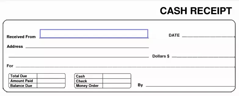 step 3 write the customer’s name filling out a cash receipt